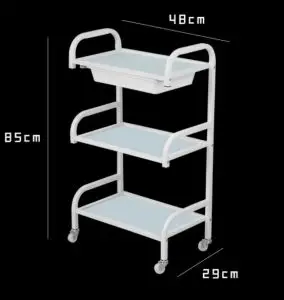 עגלת קוסמטיקה הסבר על מידות העגלה