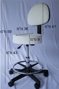 כיסא הידראולי אורטופדי למטפל: מידות