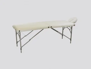 מיטת טיפולים אלומיניום קורה עליונה - צבע לבן