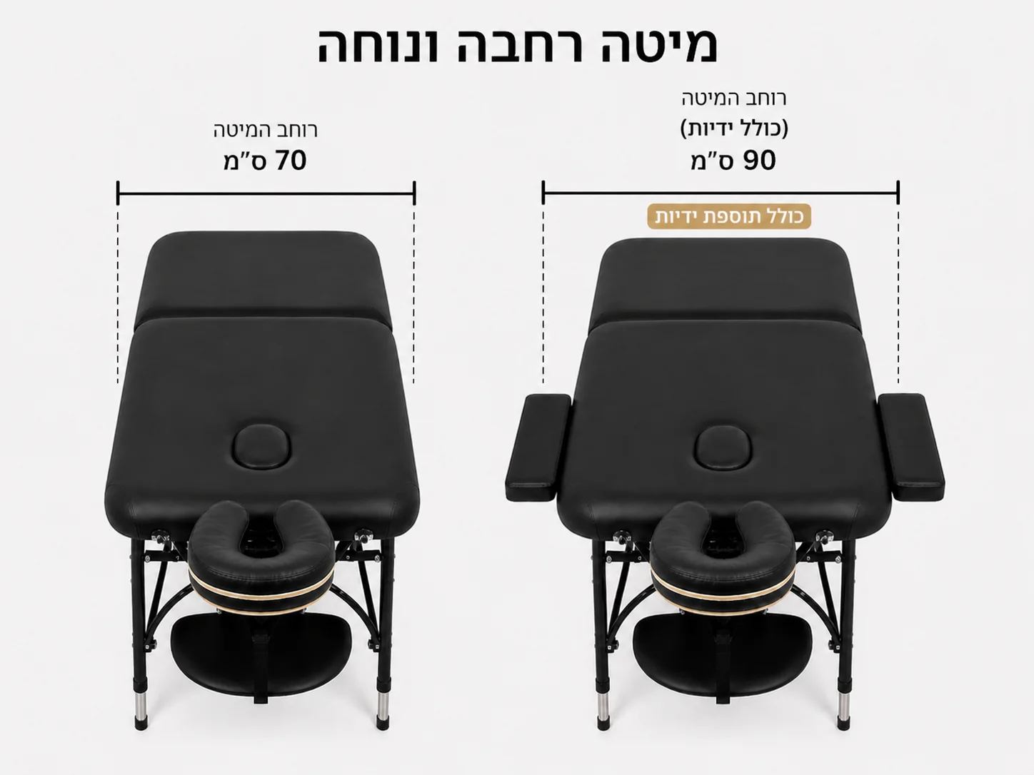 מיטת אלומיניום רוחב המיטה