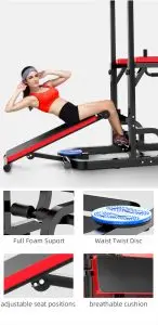 מכשיר מתח מקבילים בטן + ספסל