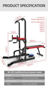 מכשיר מתח מקבילים בטן - גודל המוצר