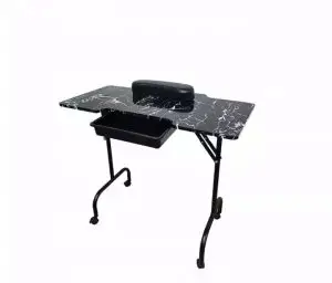 שולחן מניקור מתקפל נייד צבע שחור