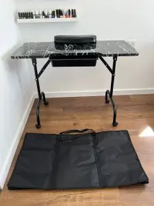 שולחן מניקור מתקפל צבע שחור עיצוב איטלקי תוספות