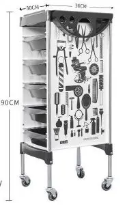 עגלת מספרה מידות