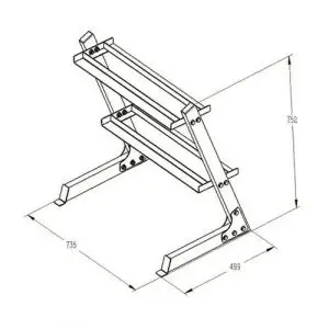סטנד משקולות יד מידות
