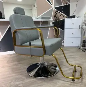 כיסא ברבר פרימיום אפור זהב