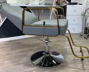 כיסא ברבר פרימיום אפור זהב שכיבה