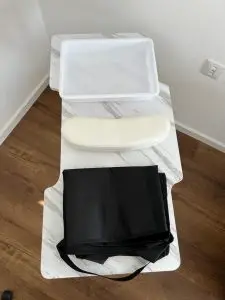 שולחן מניקור לבן מתקפל עיצוב איטלקי עיצוב תוספות