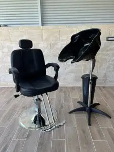 חדר ספרים - כיור נייד + כיסא ספרים שחור