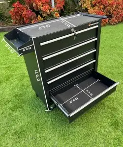 עגלת עבודה למקעקעים מברזל - צילום מידות