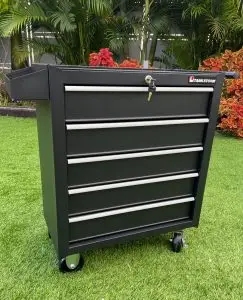 עגלת עבודה למקעקעים מברזל - מגירות סגורות