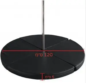 מזרן נחיתה - מידות