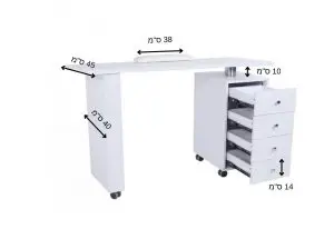 שולחן מניקור שולחן ציפורניים מידות המוצר