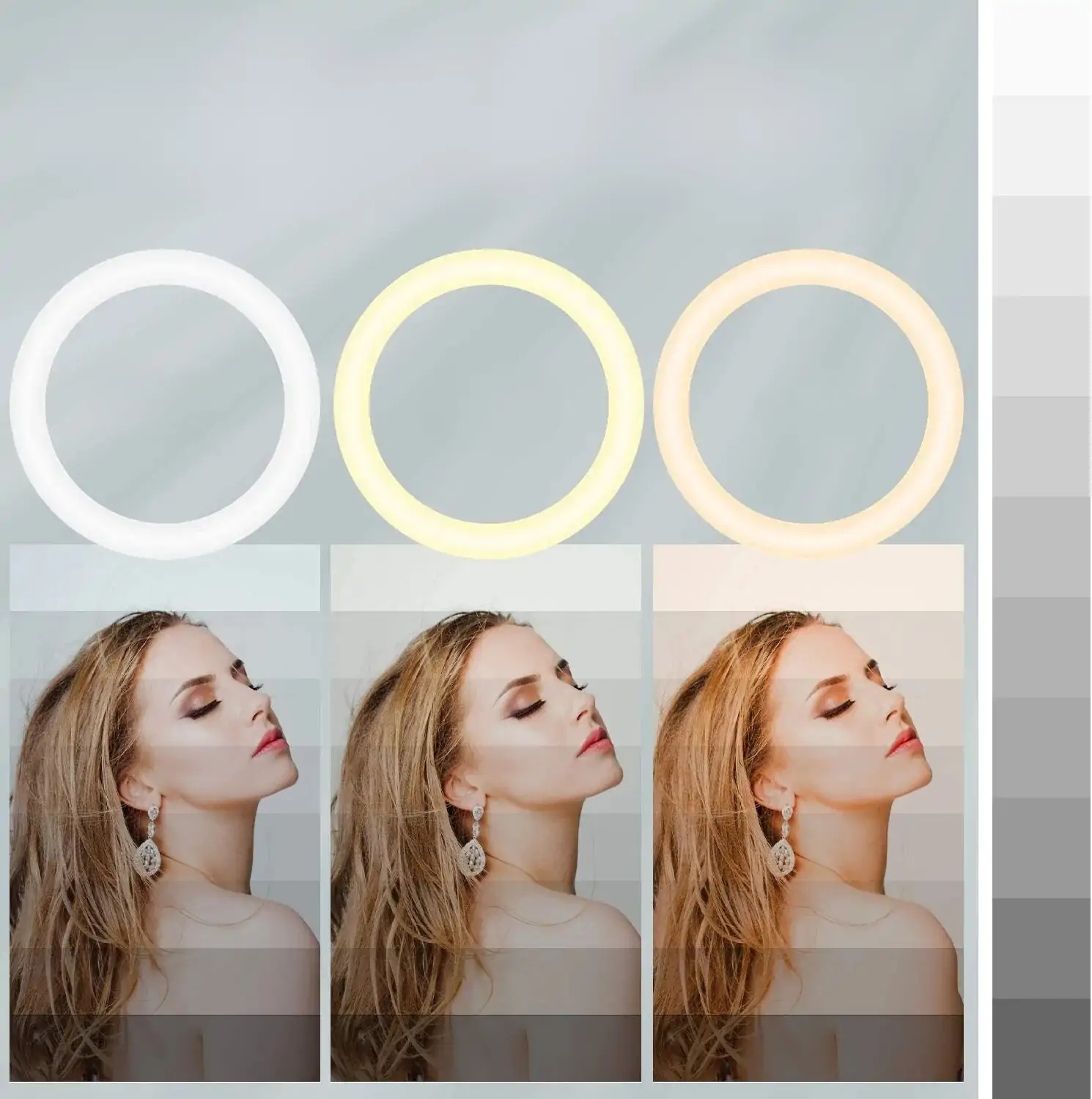 רינג לייט - גובה 170 ס"מ קוטר טבעת אור: 26 ס"מ