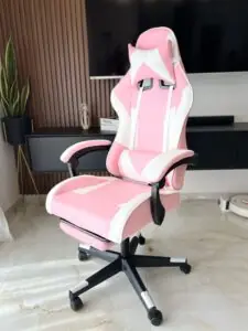 כיסא גיימינג לנשים עם הדום רגלים