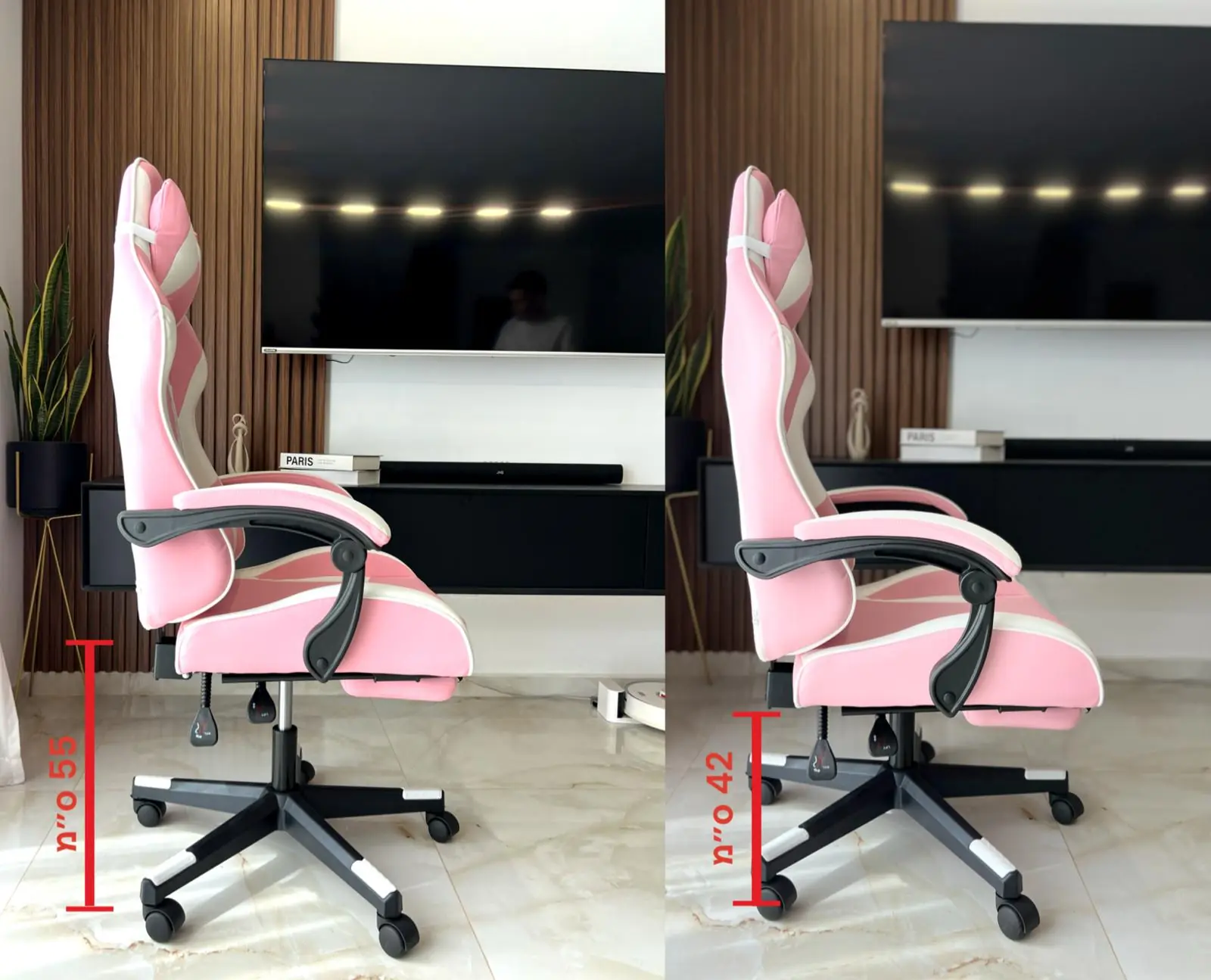 כיסא גיימינג לנשים - גובה מתכוונן