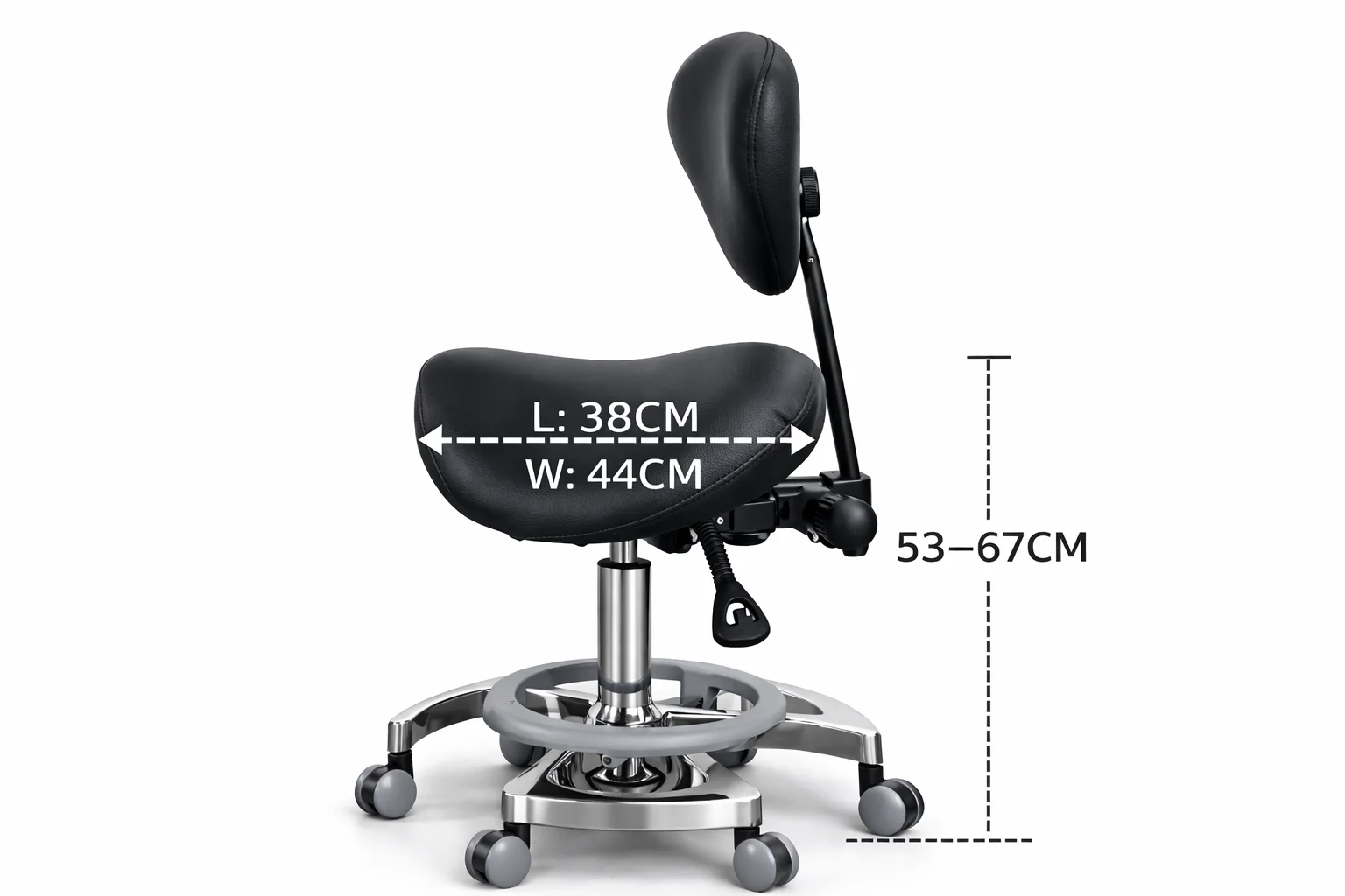 כיסא אוכף מידות